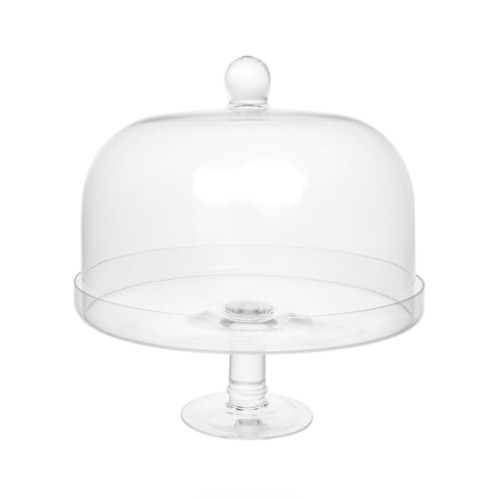 Ashby 31cm Glass Domed Cake Stand Clear
